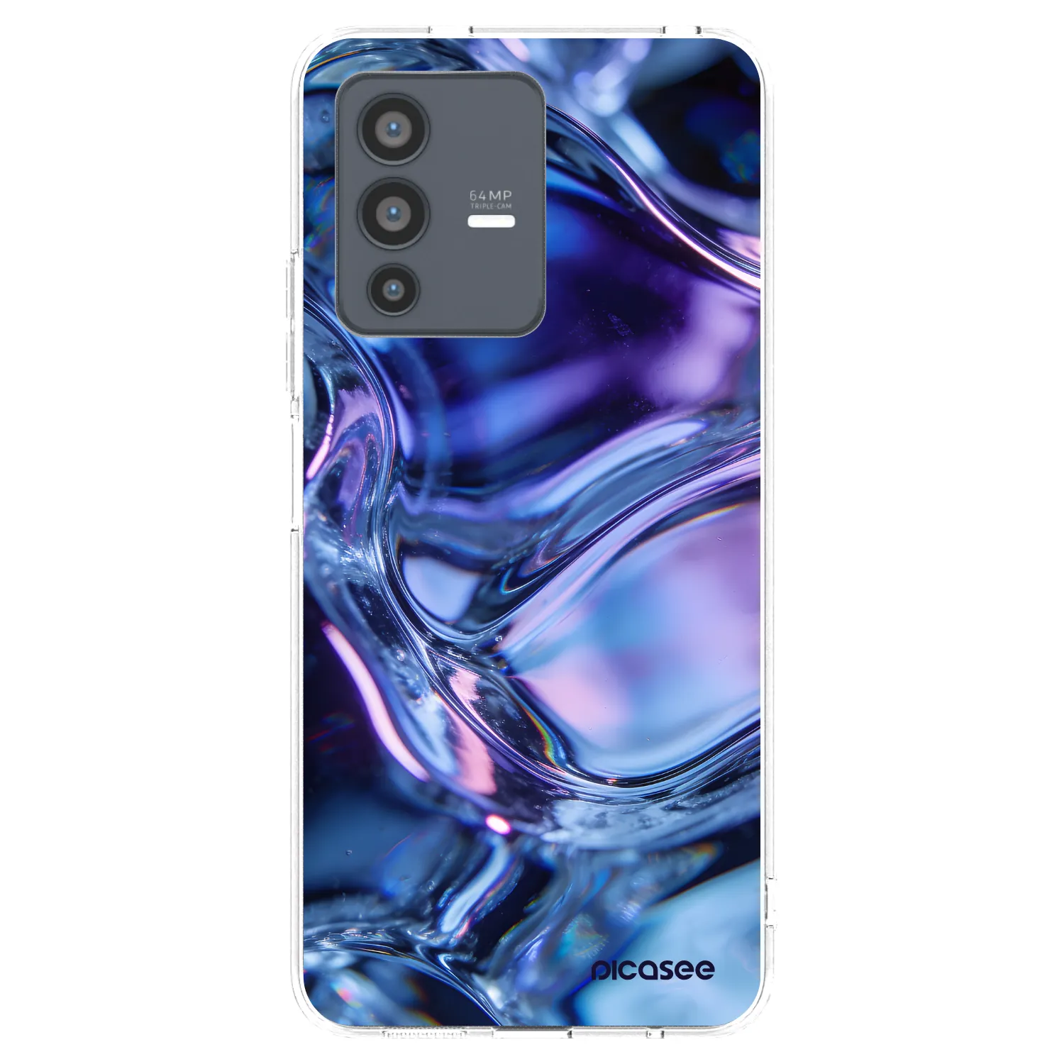 Picasee Vivo V23 5G Hülle - Transparentes Silikon - Iris liquid