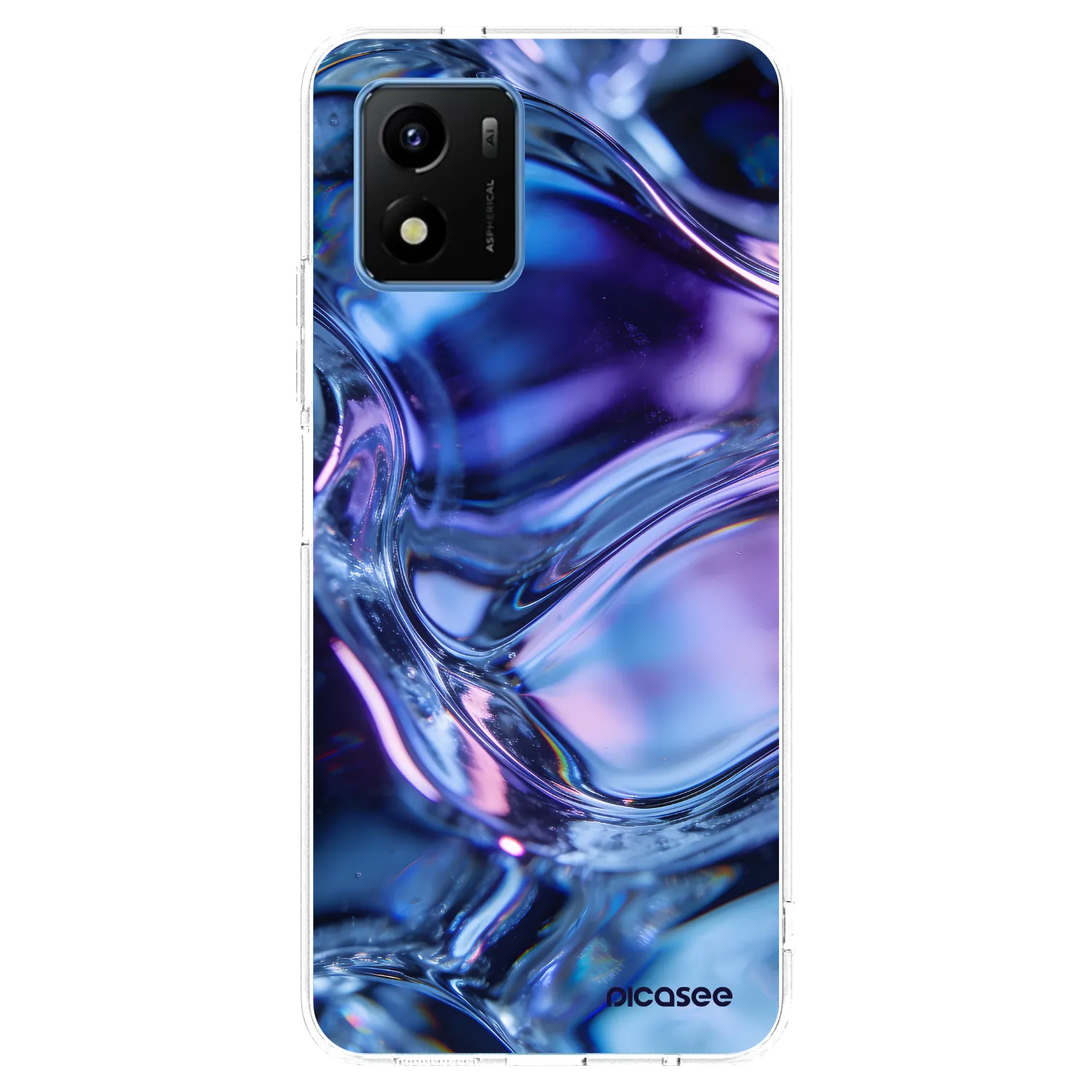 Picasee Vivo Y01 Hülle - Transparentes Silikon - Iris liquid