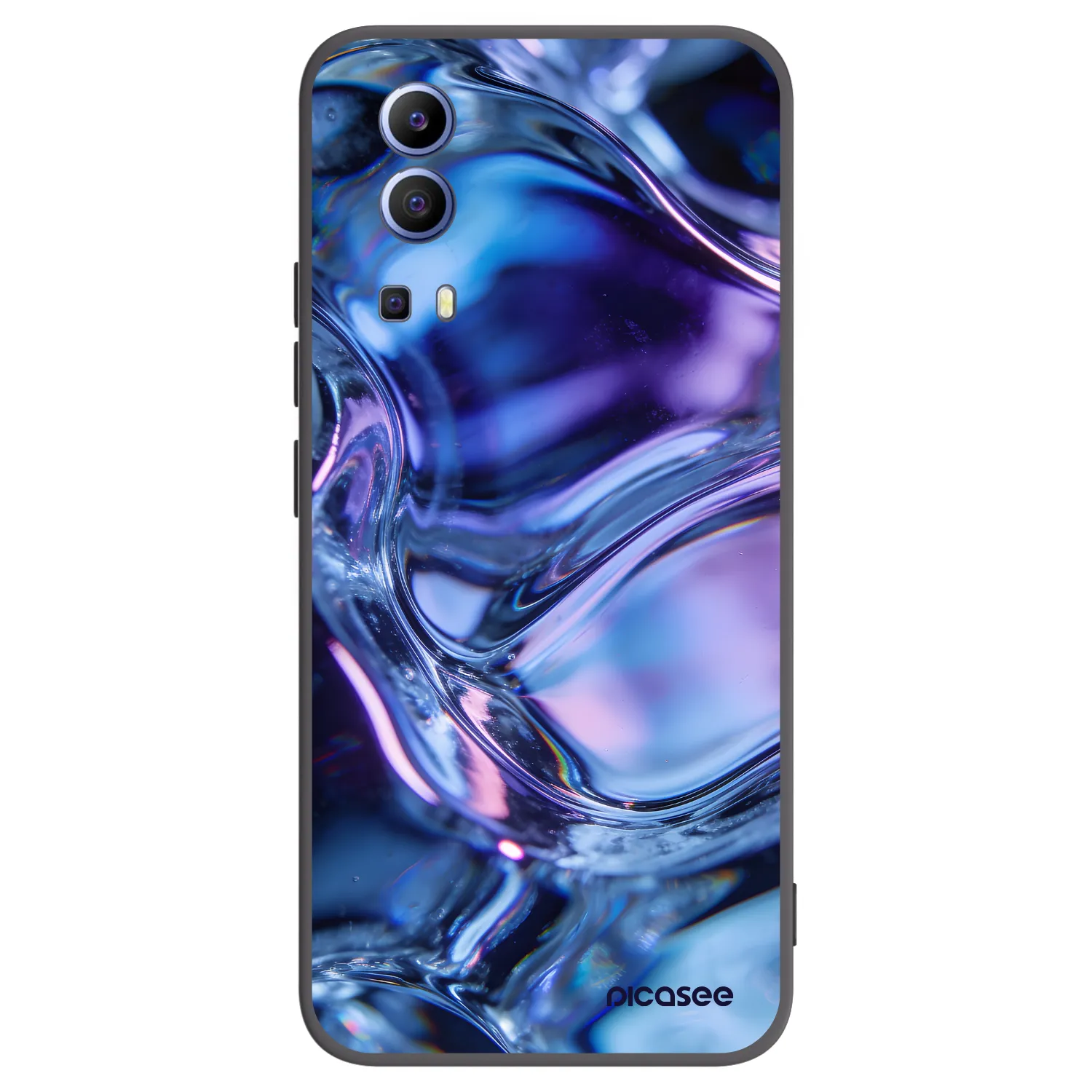 Picasee Vivo Y52 5G Hülle - Schwarzes Silikon - Iris liquid