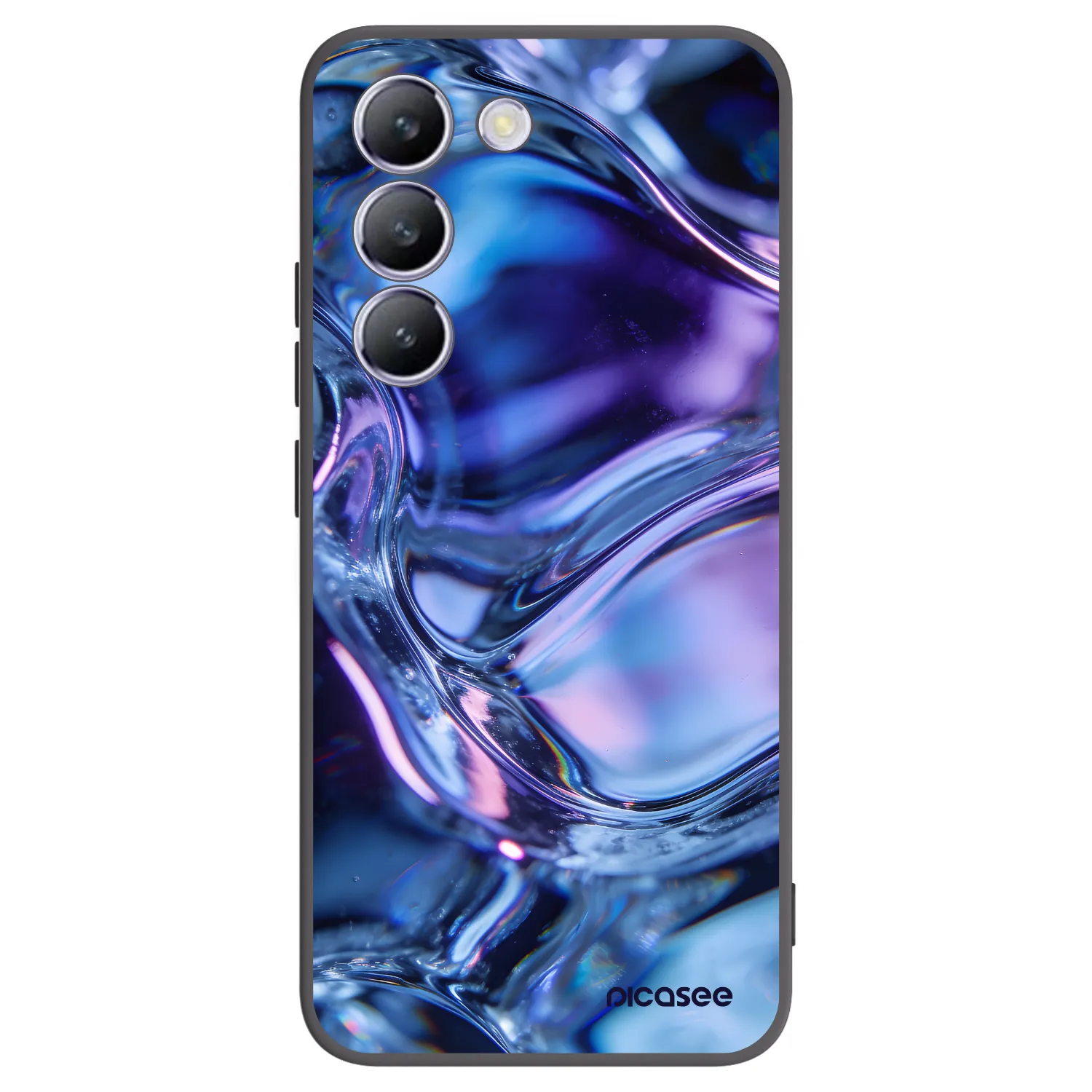 Picasee Vivo V40 SE 5G Hülle - Schwarzes Silikon - Iris liquid