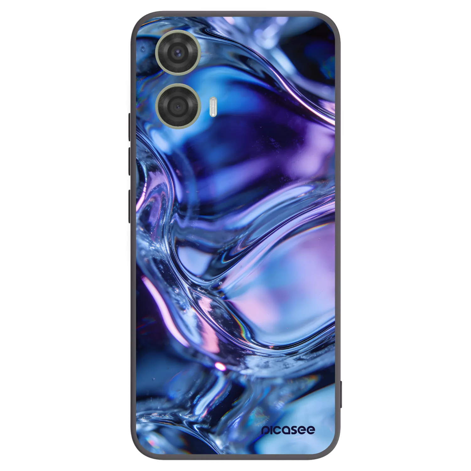 Picasee Motorola Moto G24 Hülle - Schwarzes Silikon - Iris liquid