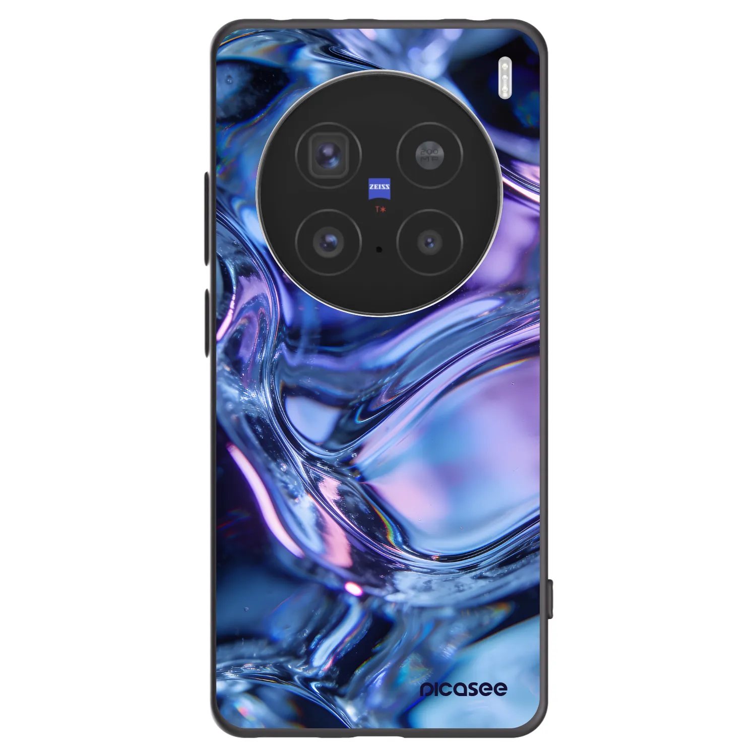 Picasee Vivo X200 Pro Hülle - Schwarzes Silikon - Iris liquid