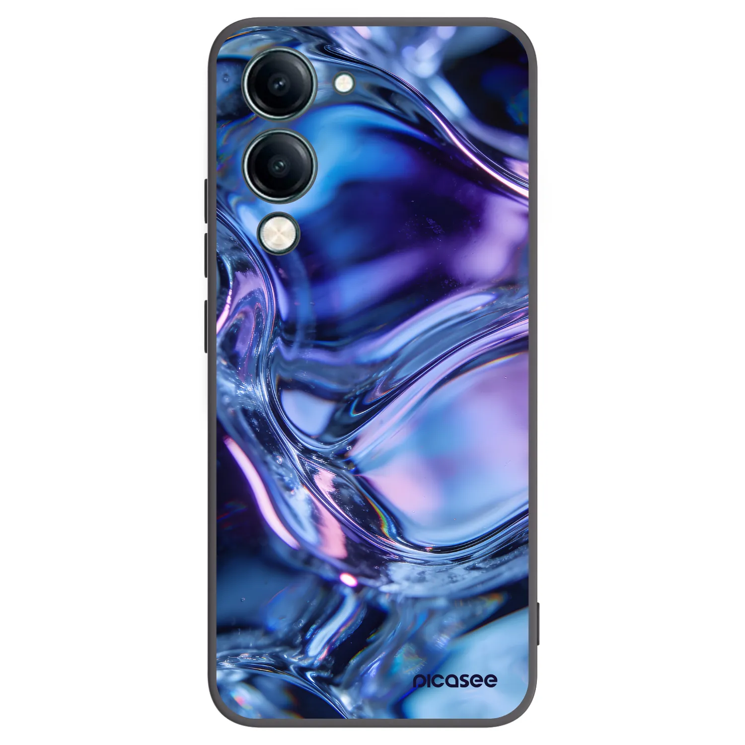 Picasee Vivo Y29s 5G Hülle - Schwarzes Silikon - Iris liquid