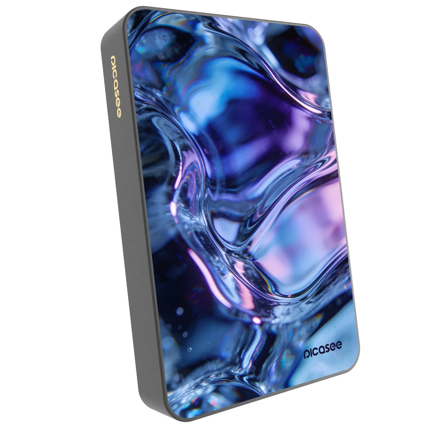Picasee Powerbank mit MagSafe 10 000 mAh Grau - Iris liquid