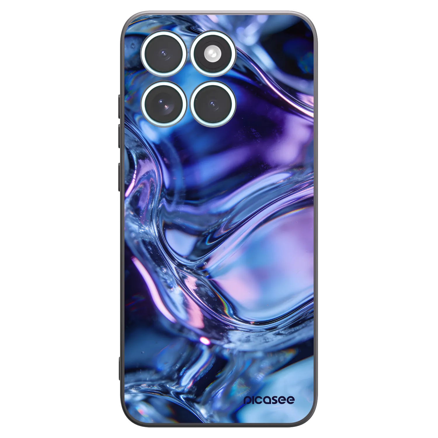 Picasee Motorola Edge 70 Fusion Hülle - Schwarzes Silikon - Iris liquid