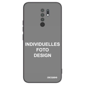 Picasee Xiaomi Redmi 9 Hülle - Schwarzes Silikon - Individuelles Fotodesign