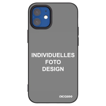 Picasee Apple iPhone 12 mini Hülle - Schwarzes Silikon - Individuelles Fotodesign
