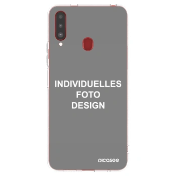 Picasee Samsung Galaxy A20s Hülle - Transparentes Silikon - Individuelles Fotodesign