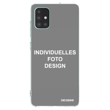 Picasee Samsung Galaxy M51 M515F Hülle - Transparentes Silikon - Individuelles Fotodesign