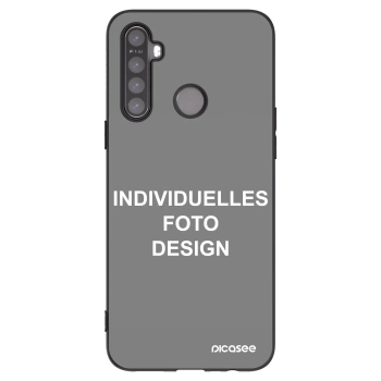 Picasee Realme 5 Hülle - Schwarzes Silikon - Individuelles Fotodesign
