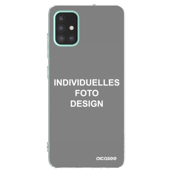Picasee Samsung Galaxy M31s Hülle - Transparentes Silikon - Individuelles Fotodesign