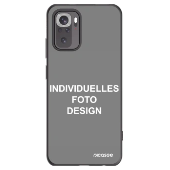 Picasee Xiaomi Redmi Note 10 Hülle - Schwarzes Silikon - Individuelles Fotodesign