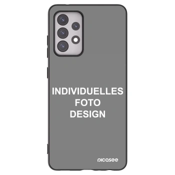 Picasee Samsung Galaxy A52 5G A525F Hülle - Schwarzes Silikon - Individuelles Fotodesign