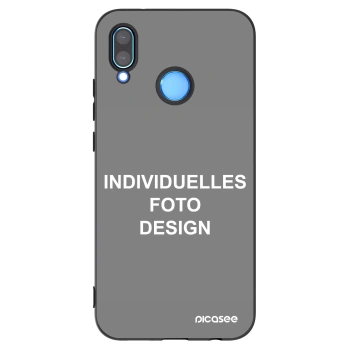 Picasee Huawei P20 Lite Hülle - Schwarzes Silikon - Individuelles Fotodesign