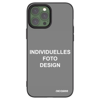 Picasee Apple iPhone 13 Pro Max Hülle - Schwarzes Silikon - Individuelles Fotodesign