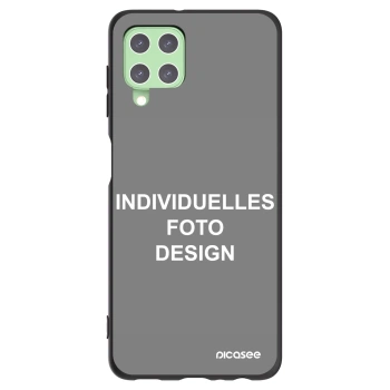 Picasee Samsung Galaxy A22 A225F 4G Hülle - Schwarzes Silikon - Individuelles Fotodesign