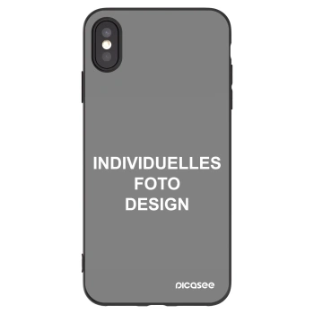 Picasee Apple iPhone XS Max Hülle - Schwarzes Silikon - Individuelles Fotodesign