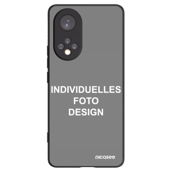 Picasee Honor 50 5G Hülle - Schwarzes Silikon - Individuelles Fotodesign