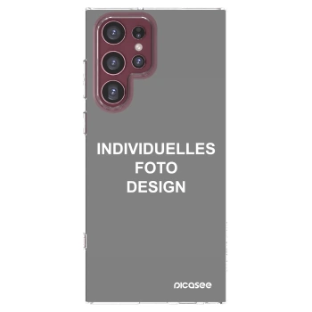 Picasee Samsung Galaxy S22 Ultra 5G Hülle - Transparentes Silikon - Individuelles Fotodesign