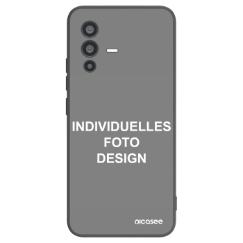 Picasee Vivo V23 5G Hülle - Schwarzes Silikon - Individuelles Fotodesign