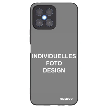 Picasee Honor X8 4G Hülle - Schwarzes Silikon - Individuelles Fotodesign