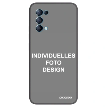 Picasee OPPO Reno 5 5G Hülle - Schwarzes Silikon - Individuelles Fotodesign