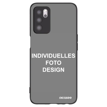 Picasee OPPO A16s Hülle - Schwarzes Silikon - Individuelles Fotodesign
