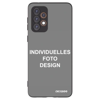 Picasee Samsung Galaxy A33 5G A336 Hülle - Schwarzes Silikon - Individuelles Fotodesign