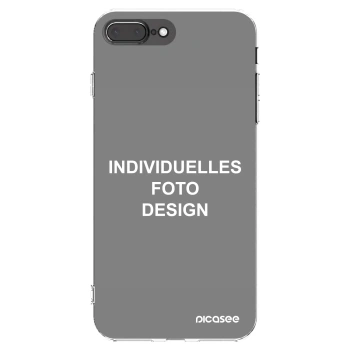Picasee Apple iPhone 8 Plus Hülle - Transparentes Silikon - Individuelles Fotodesign
