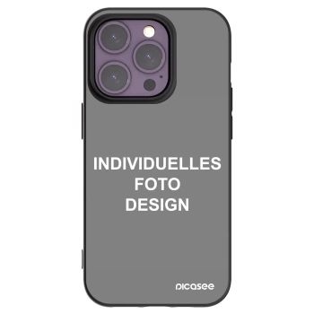 Picasee Apple iPhone 14 Pro Hülle - Schwarzes Silikon - Individuelles Fotodesign