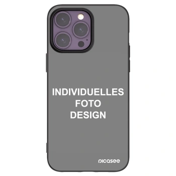 Picasee Apple iPhone 14 Pro Max Hülle - Schwarzes Silikon - Individuelles Fotodesign