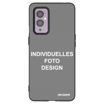 Picasee OnePlus 9 Hülle - Schwarzes Silikon - Individuelles Fotodesign