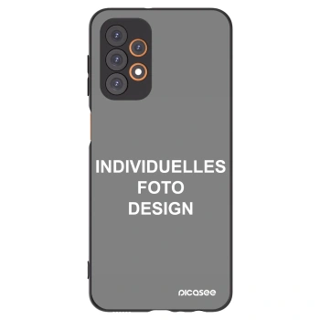 Picasee Samsung Galaxy A23 A236B 5G Hülle - Schwarzes Silikon - Individuelles Fotodesign