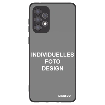 Picasee Samsung Galaxy A73 5G Hülle - Schwarzes Silikon - Individuelles Fotodesign