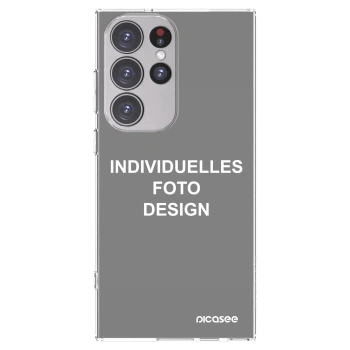 Picasee Samsung Galaxy S23 Ultra 5G Hülle - Transparentes Silikon - Individuelles Fotodesign