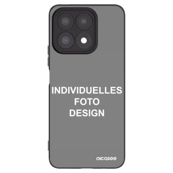 Picasee Honor X8a Hülle - Schwarzes Silikon - Individuelles Fotodesign