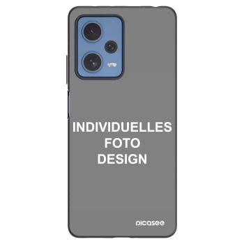 Picasee Xiaomi Redmi Note 12 Pro 5G Hülle - Schwarzes Silikon - Individuelles Fotodesign