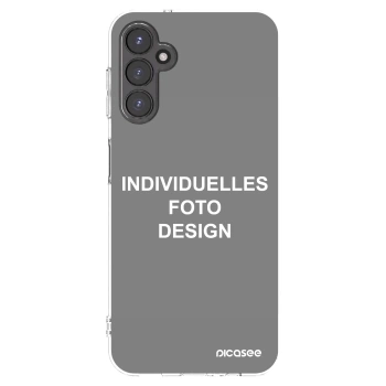 Picasee Samsung Galaxy A14 4G A145R Hülle - Transparentes Silikon - Individuelles Fotodesign