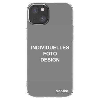 Picasee Apple iPhone 15 Plus Hülle - Transparentes Silikon - Individuelles Fotodesign