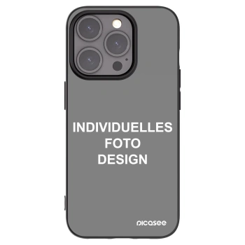 Picasee Apple iPhone 15 Pro Hülle - Schwarzes Silikon - Individuelles Fotodesign