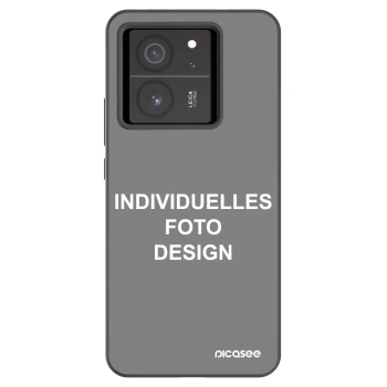 Picasee Xiaomi 13T Hülle - Schwarzes Silikon - Individuelles Fotodesign