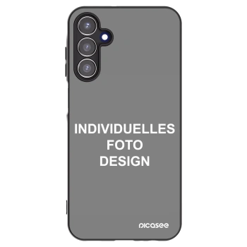Picasee Samsung Galaxy A15 A156B 5G Hülle - Schwarzes Silikon - Individuelles Fotodesign