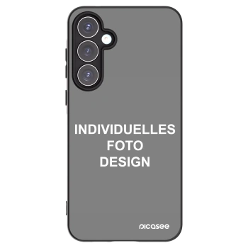Picasee Samsung Galaxy A55 5G A556B Hülle - Schwarzes Silikon - Individuelles Fotodesign