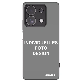 Picasee Xiaomi Redmi Note 13 Pro 4G Hülle - Schwarzes Silikon - Individuelles Fotodesign