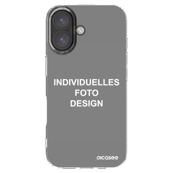 Picasee Apple iPhone 16 Hülle - Transparentes Silikon - Individuelles Fotodesign
