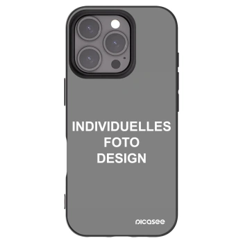 Picasee Apple iPhone 16 Pro Hülle - Schwarzes Silikon - Individuelles Fotodesign