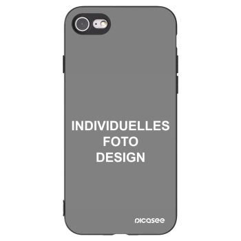 Picasee Apple iPhone 8 Hülle - Schwarzes Silikon - Individuelles Fotodesign