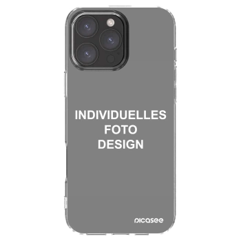 Picasee Apple iPhone 16 Pro Max Hülle - Transparentes Silikon - Individuelles Fotodesign