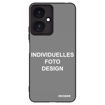 Picasee Xiaomi Redmi 13C 5G Hülle - Schwarzes Silikon - Individuelles Fotodesign