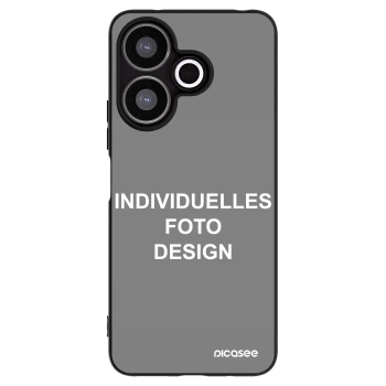 Picasee Xiaomi Redmi 13 4G Hülle - Schwarzes Silikon - Individuelles Fotodesign